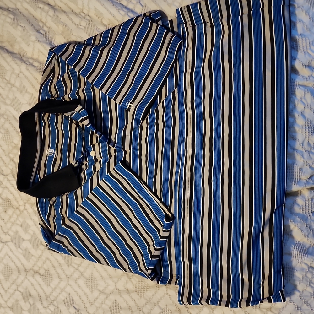 Mens PGA Tour Golf Polo Shirt Large Perfect